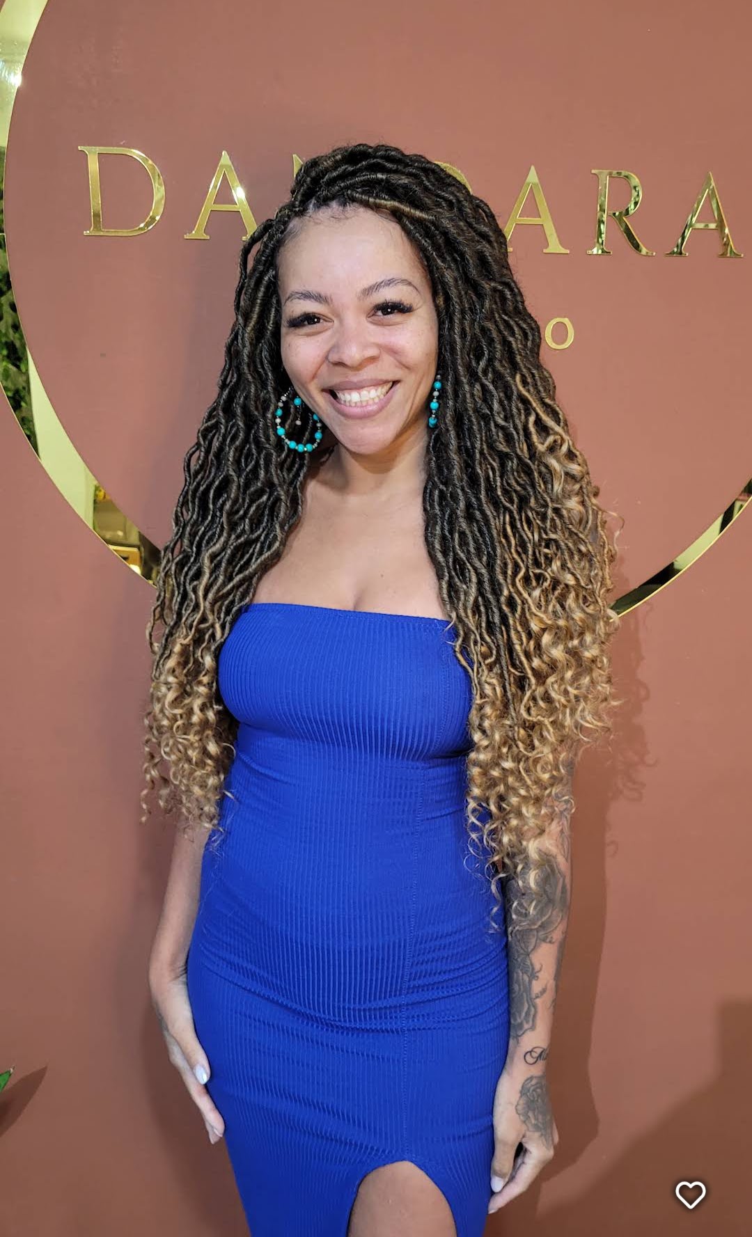 Tranças nagô com box braids cacheadas
